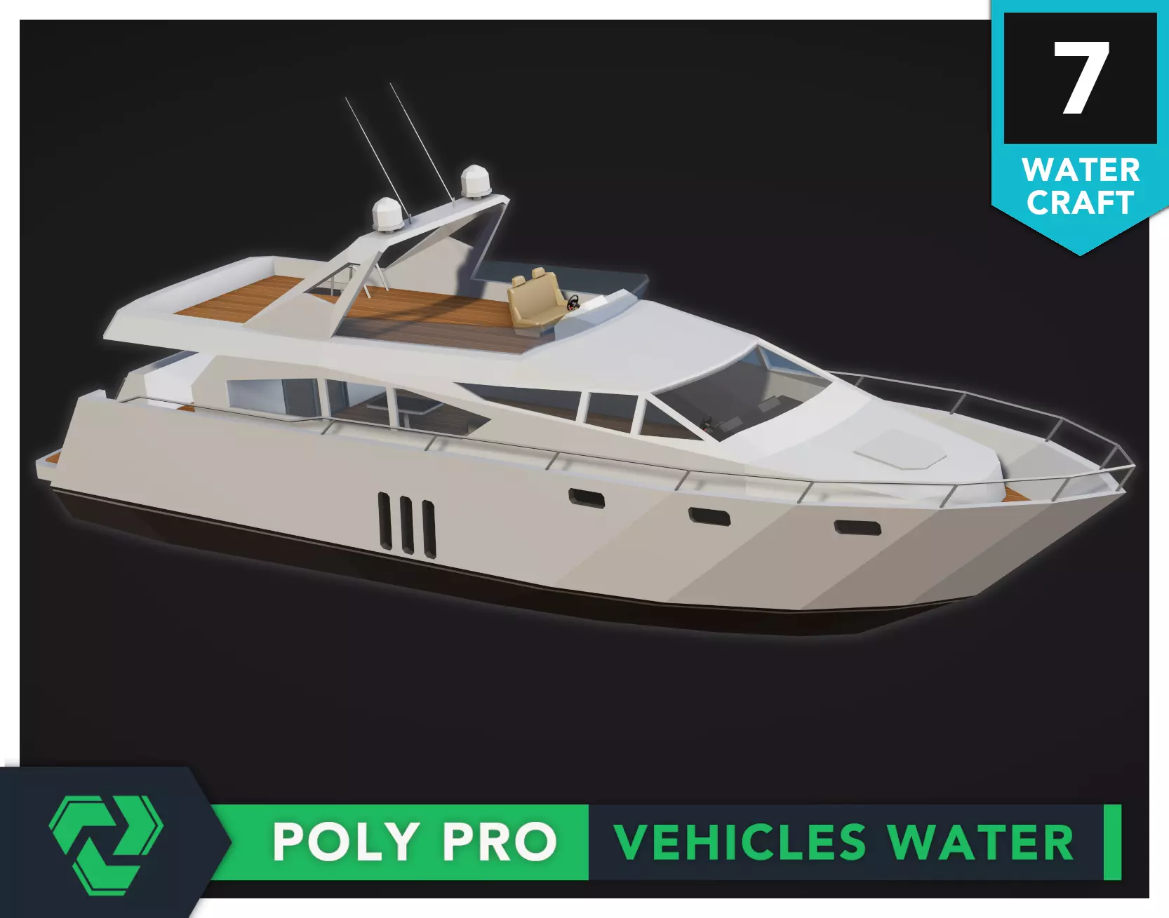 Poly Pro Vehicles Water Low-poly 3D model_0
