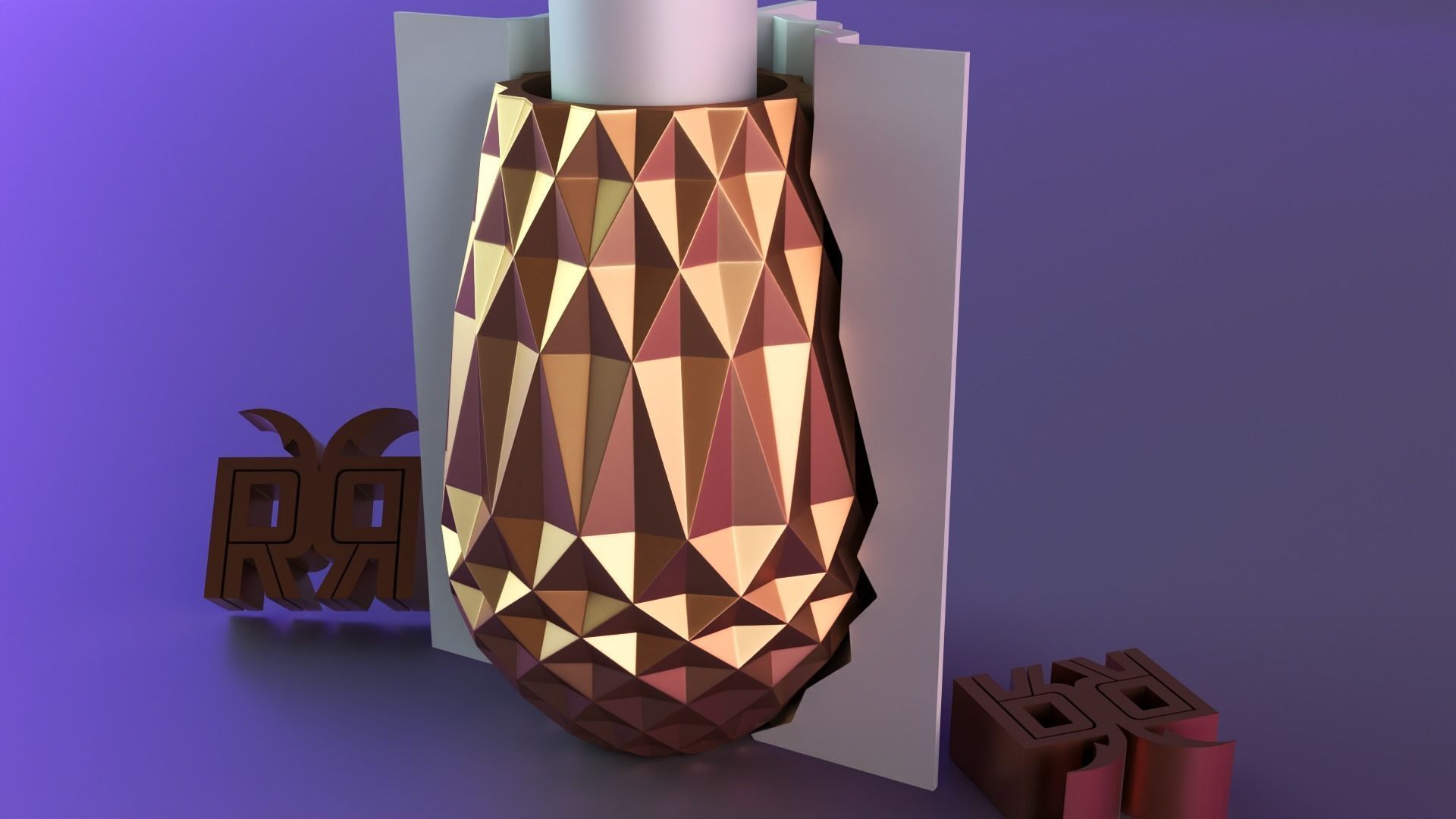 pattern Vase with outer 3D print model_1