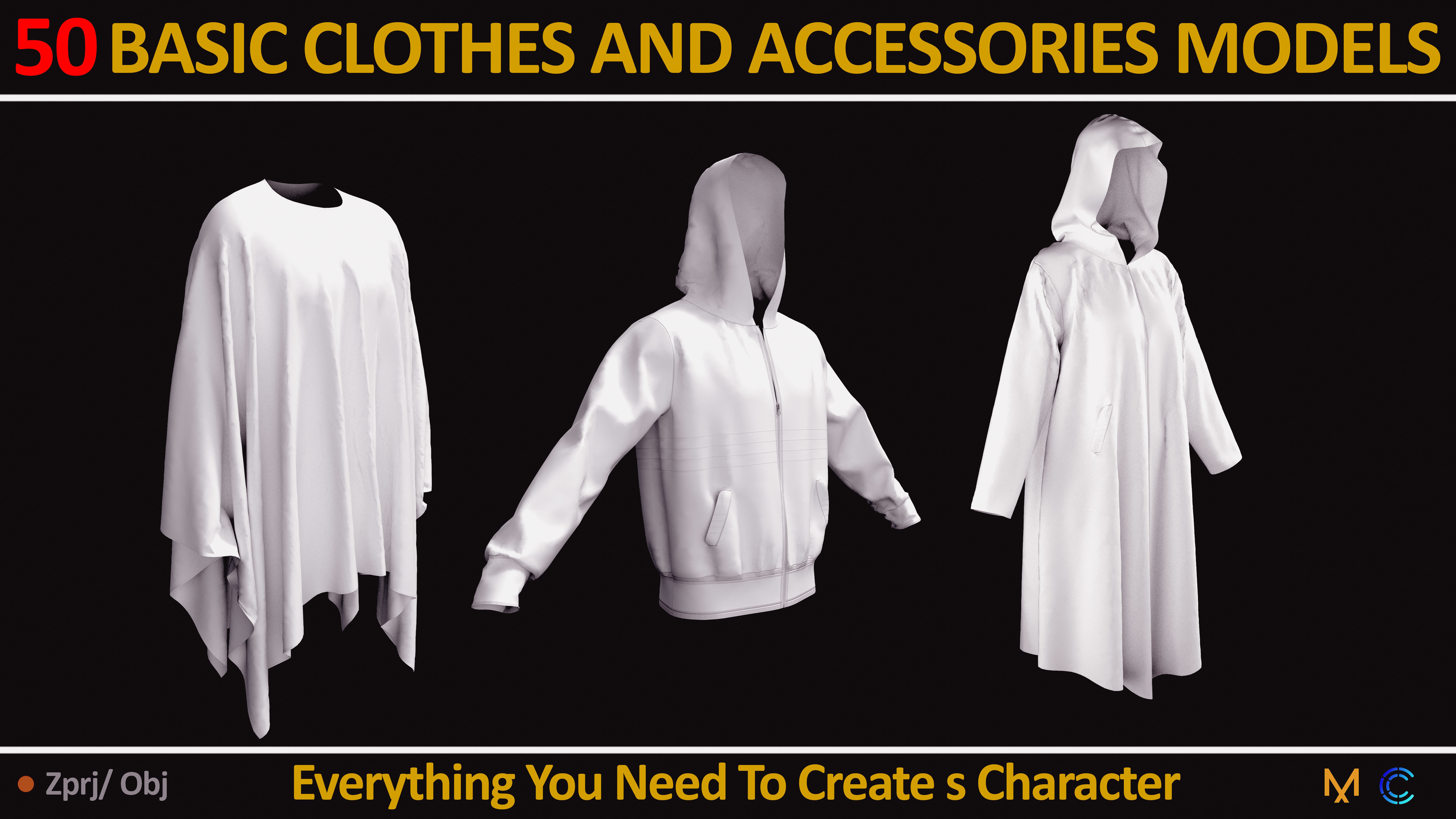 50 BASIC CLOTHES AND ACCESSORIES FOR FEMALE  Low-poly 3D model_7