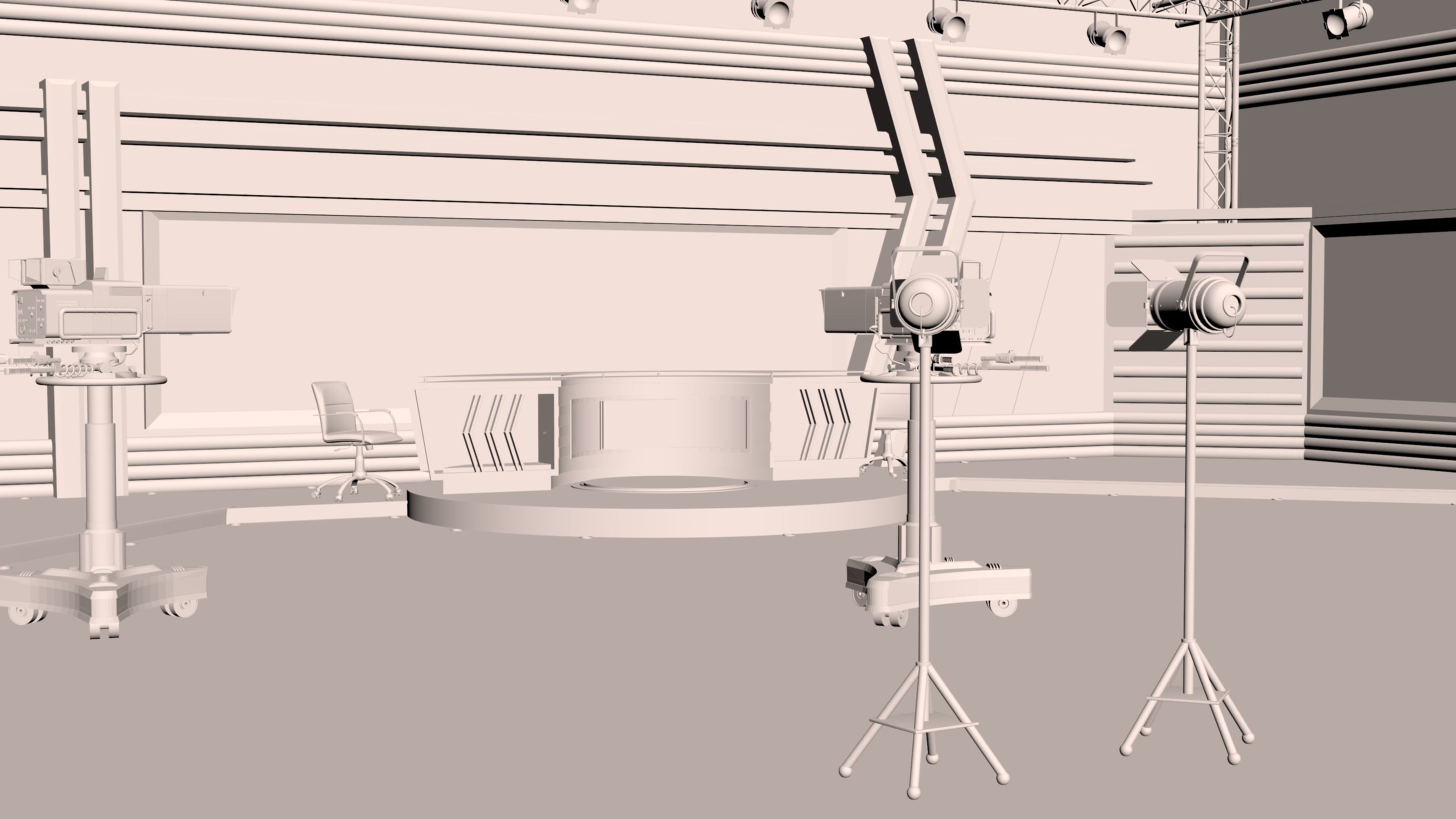 TV Live Studio 3D model_39