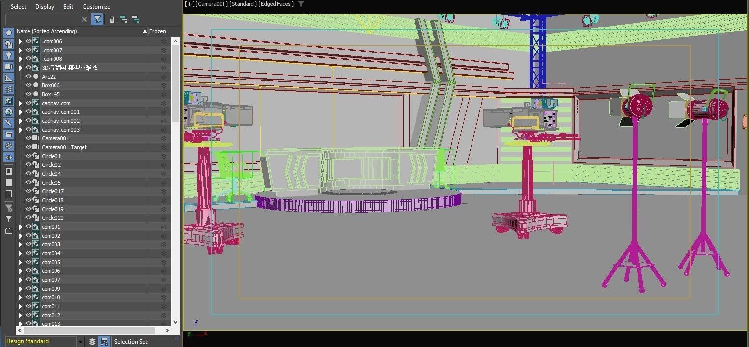 TV Live Studio 3D model_42