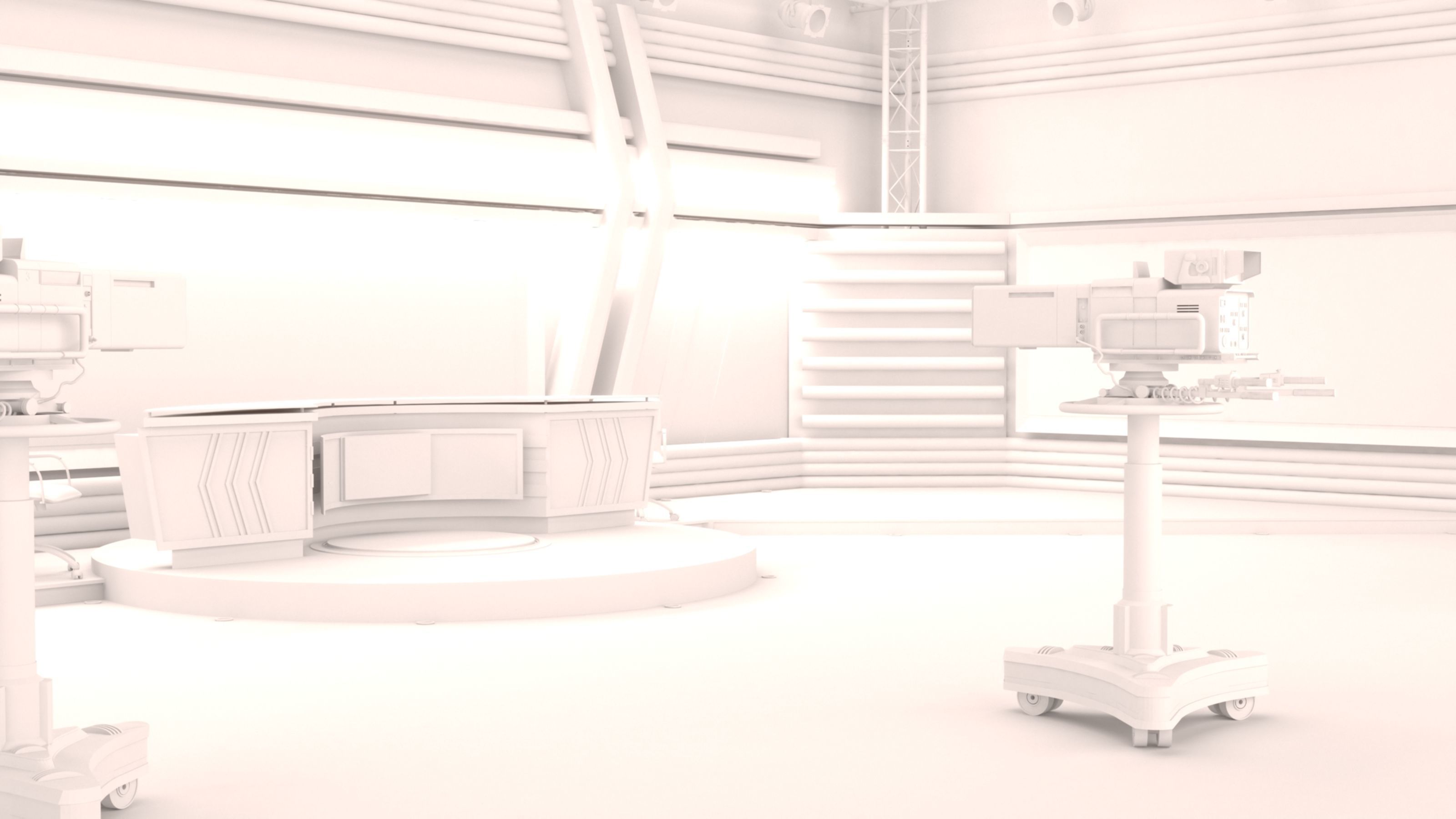 TV Live Studio 3D model_28