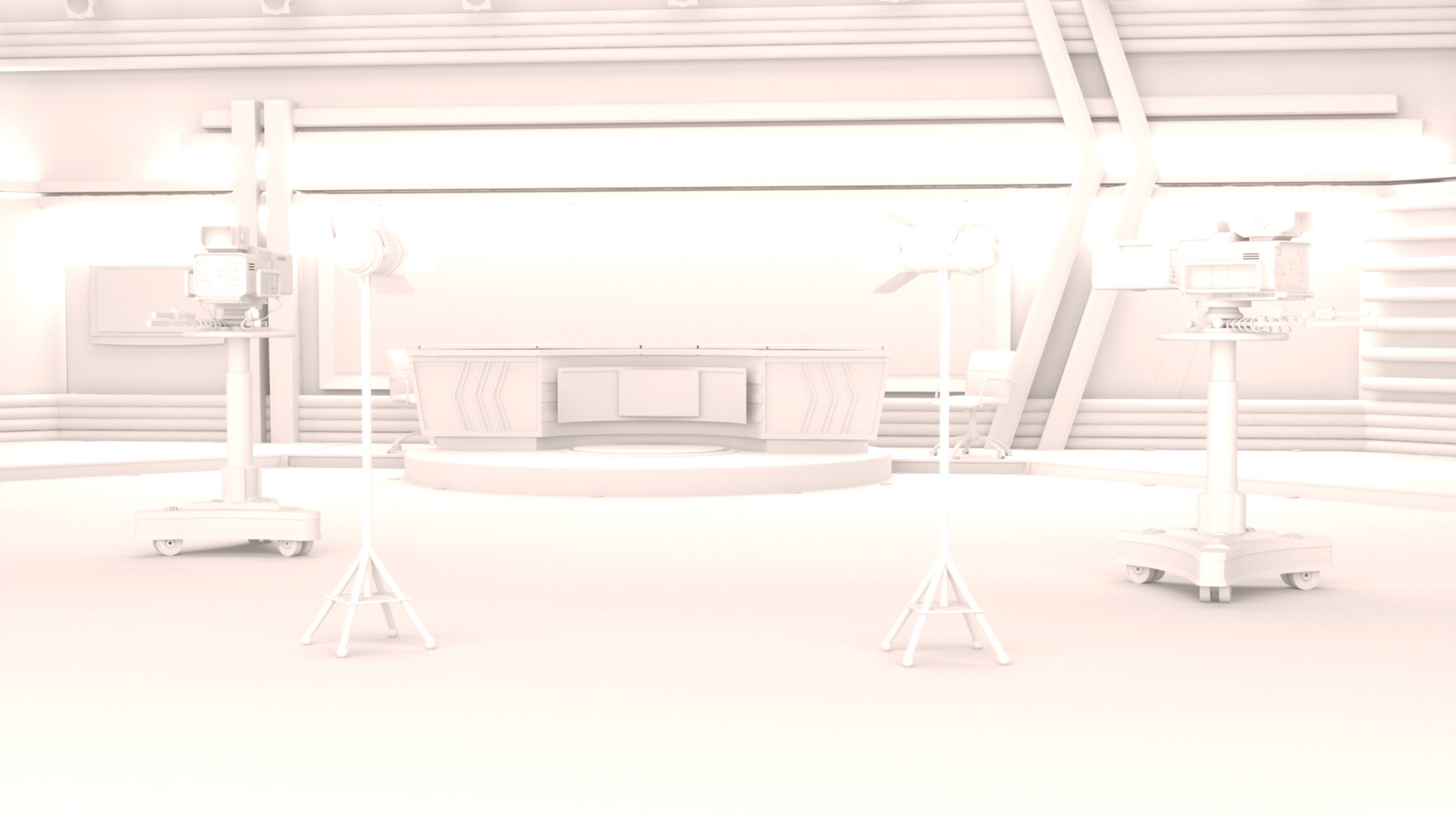 TV Live Studio 3D model_29