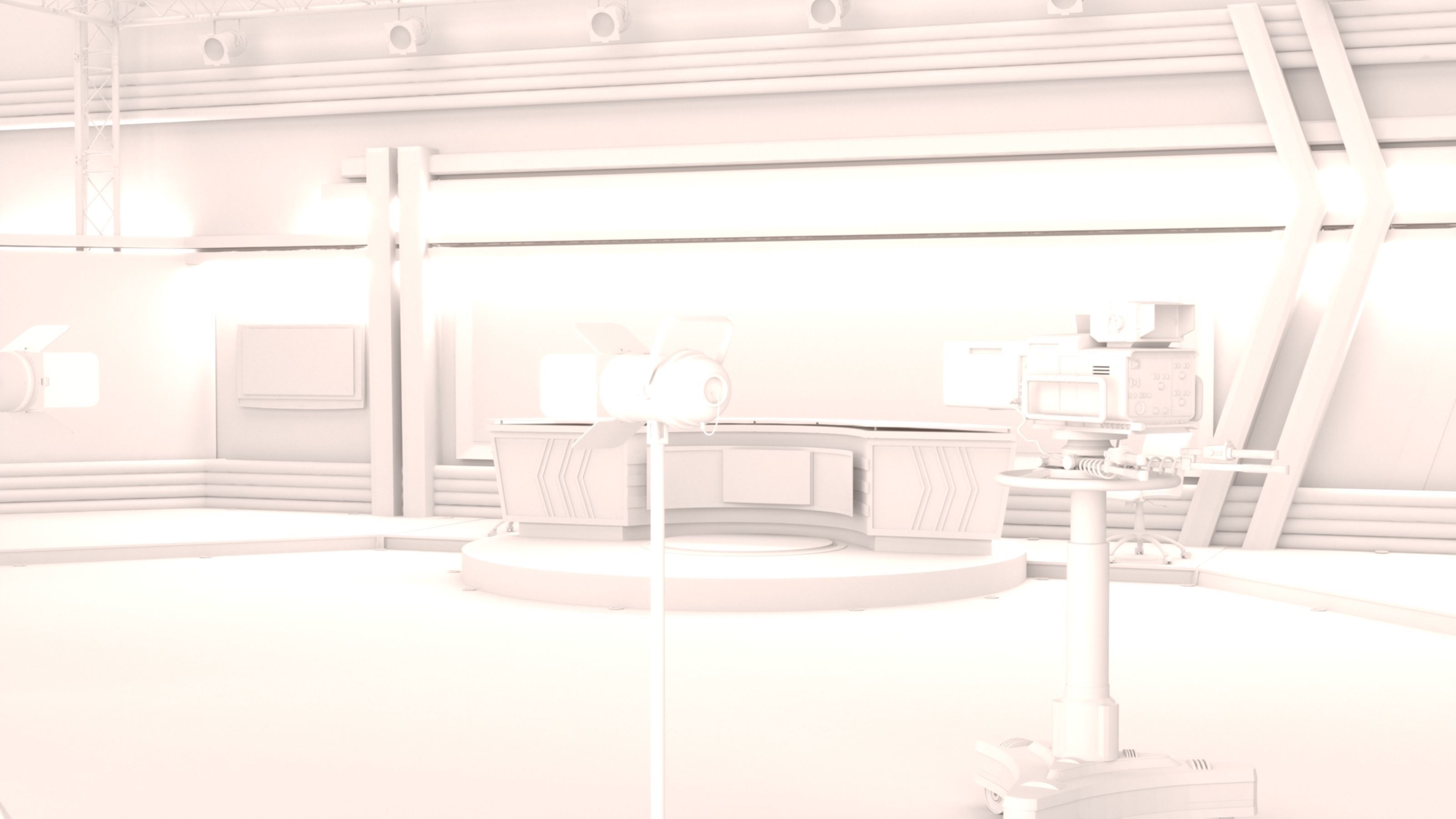 TV Live Studio 3D model_27