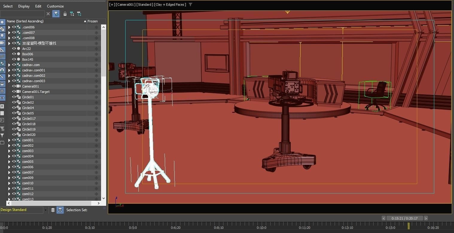 TV Live Studio 3D model_43