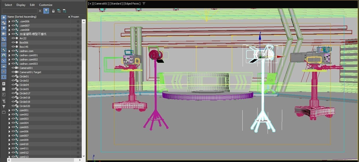 TV Live Studio 3D model_41