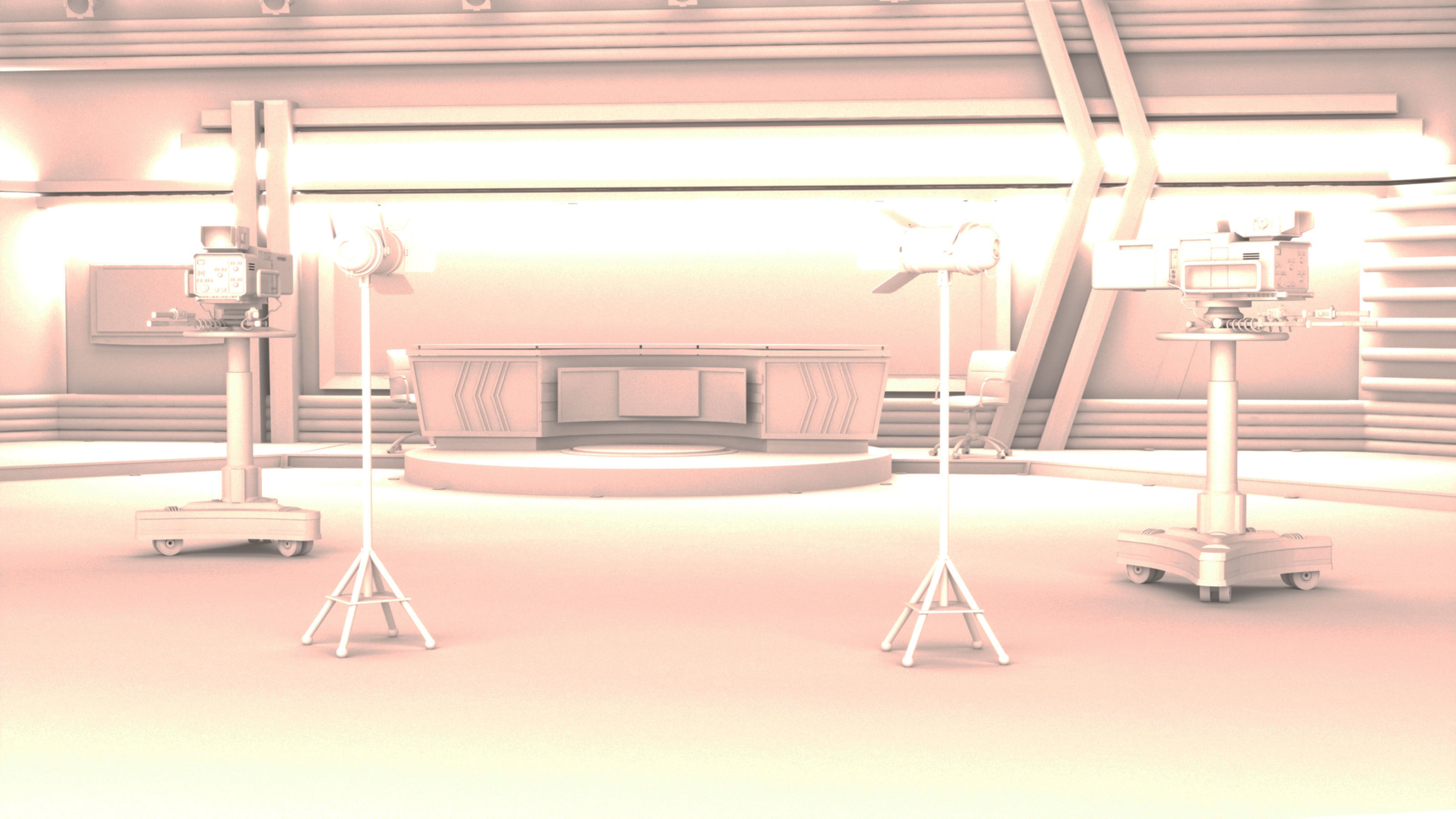 TV Live Studio 3D model_37