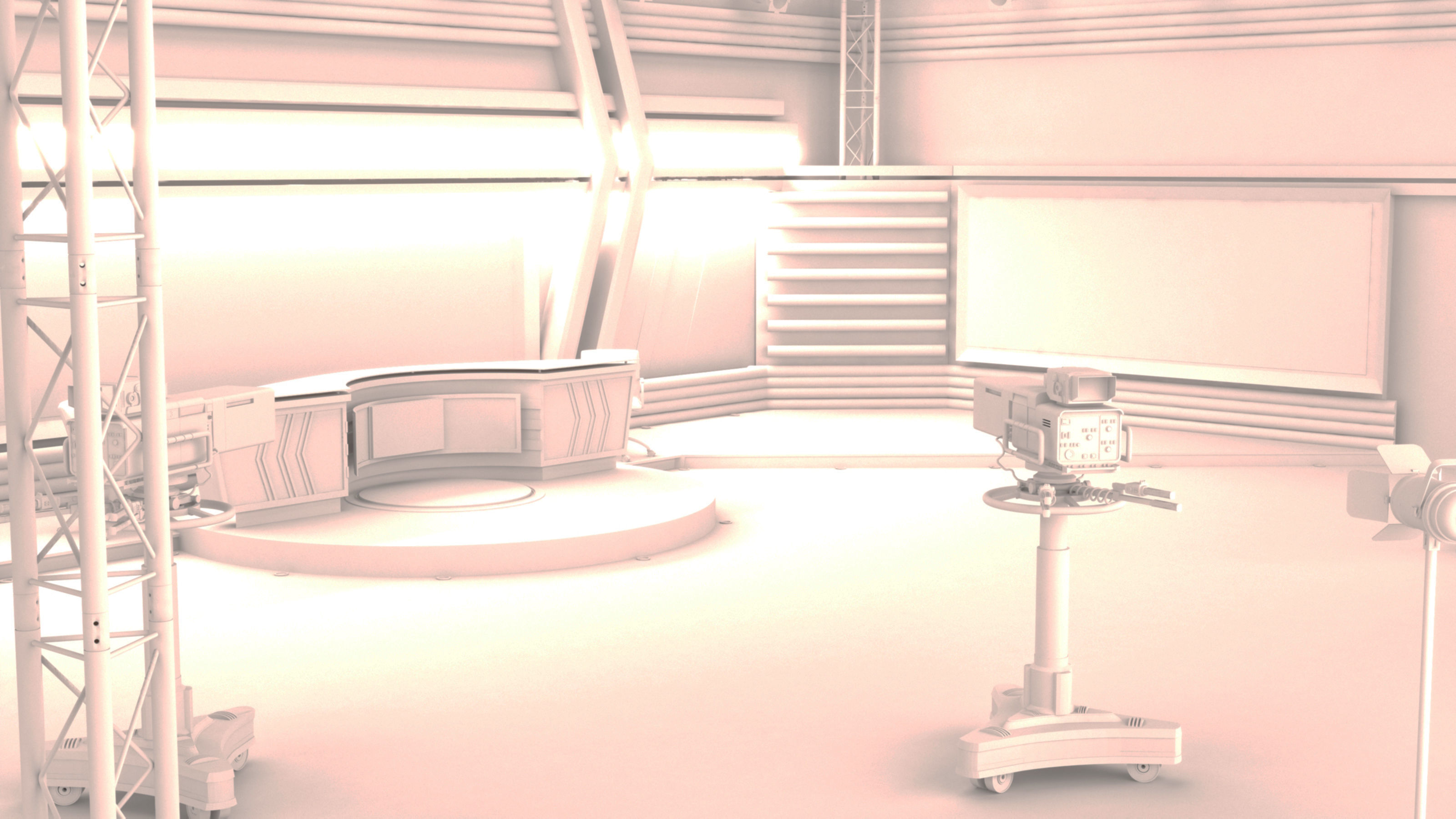 TV Live Studio 3D model_34