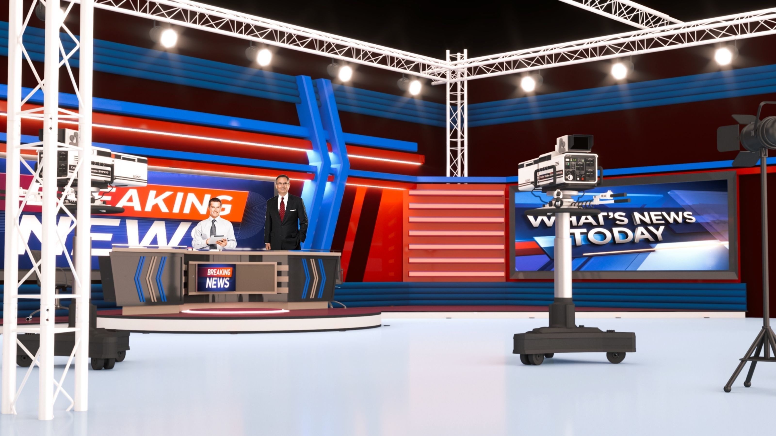TV Live Studio 3D model_7