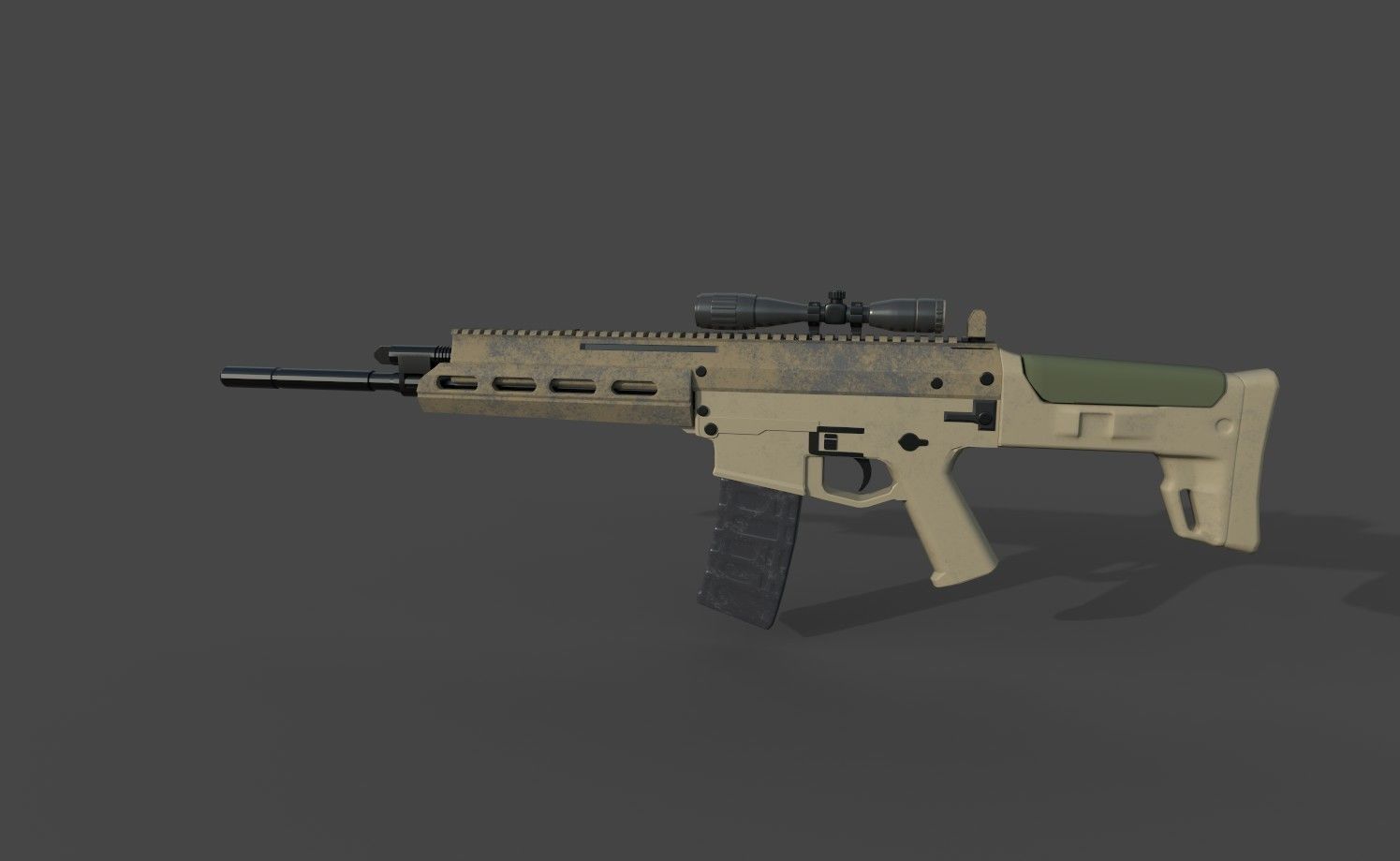 3D Rifle Models  Low-poly 3D model_2