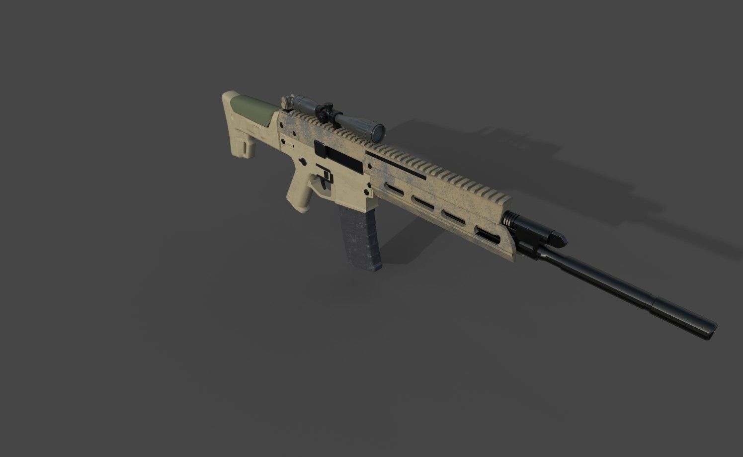 3D Rifle Models  Low-poly 3D model_1