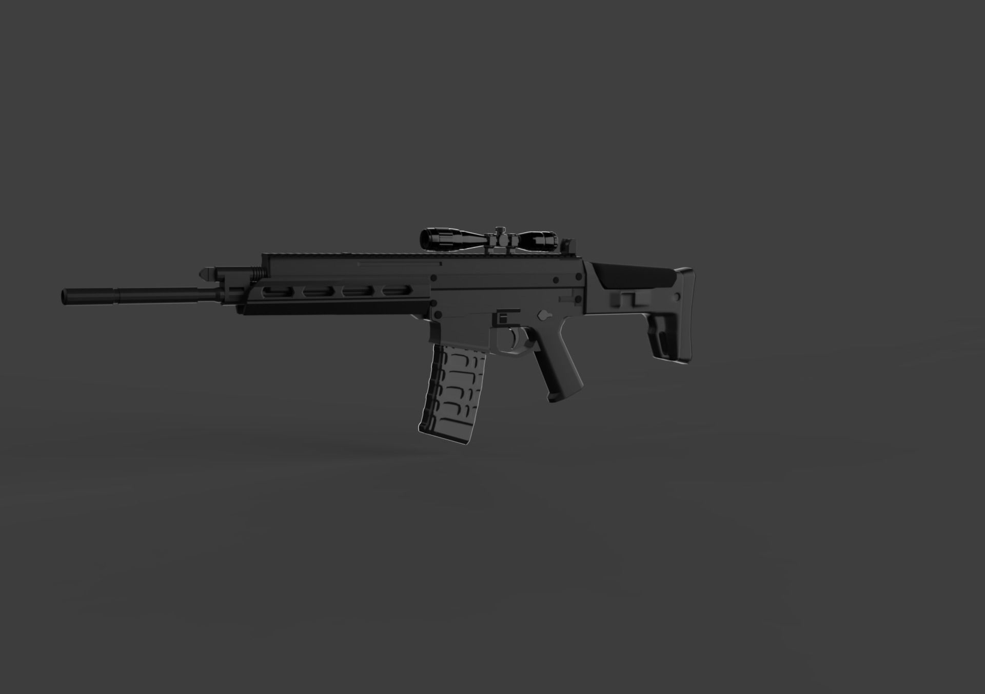3D Rifle Models  Low-poly 3D model_7