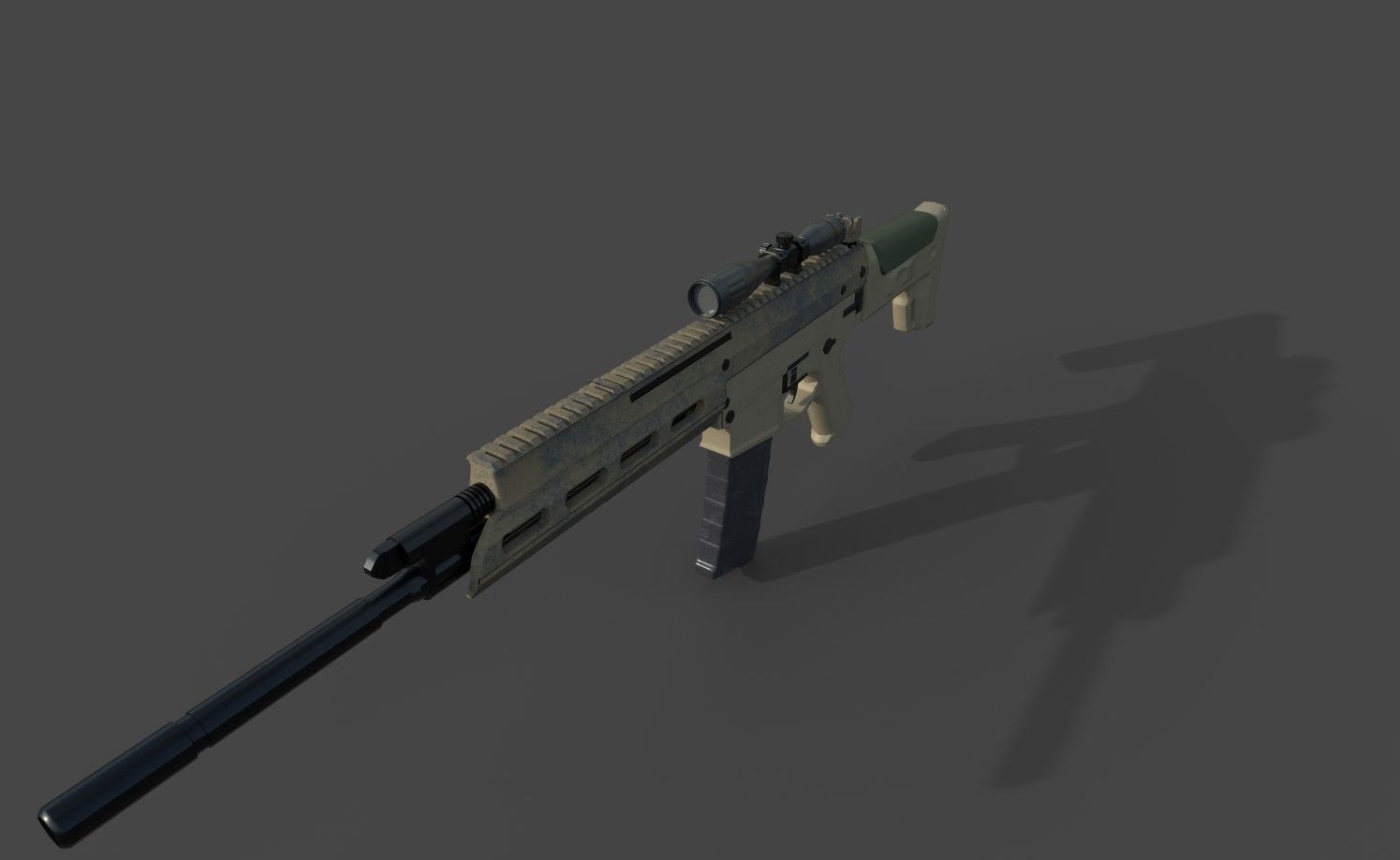 3D Rifle Models  Low-poly 3D model_4