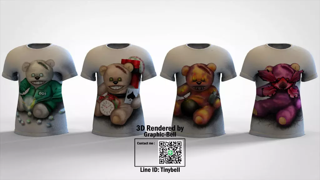 T-Shirts - Polygon modeling Low-poly 3D model_0