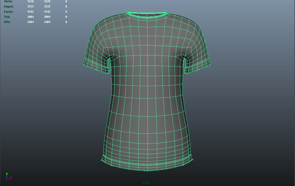 T-Shirts - Polygon modeling Low-poly 3D model_3