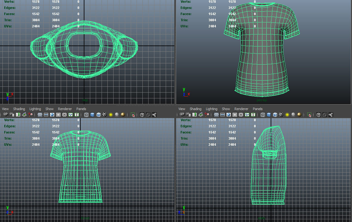 T-Shirts - Polygon modeling Low-poly 3D model_2