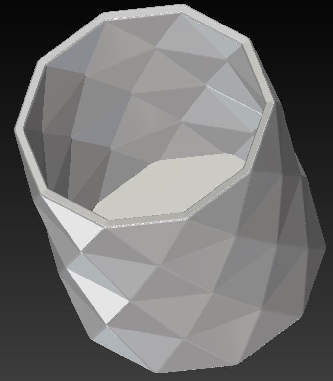 Triangle vase penholder 3D print model_3