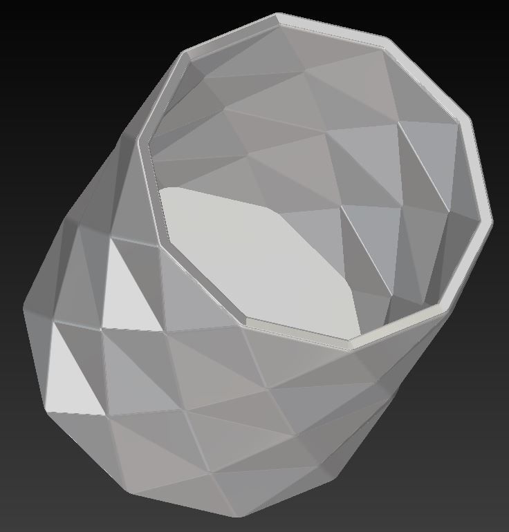 Triangle vase penholder 3D print model_4