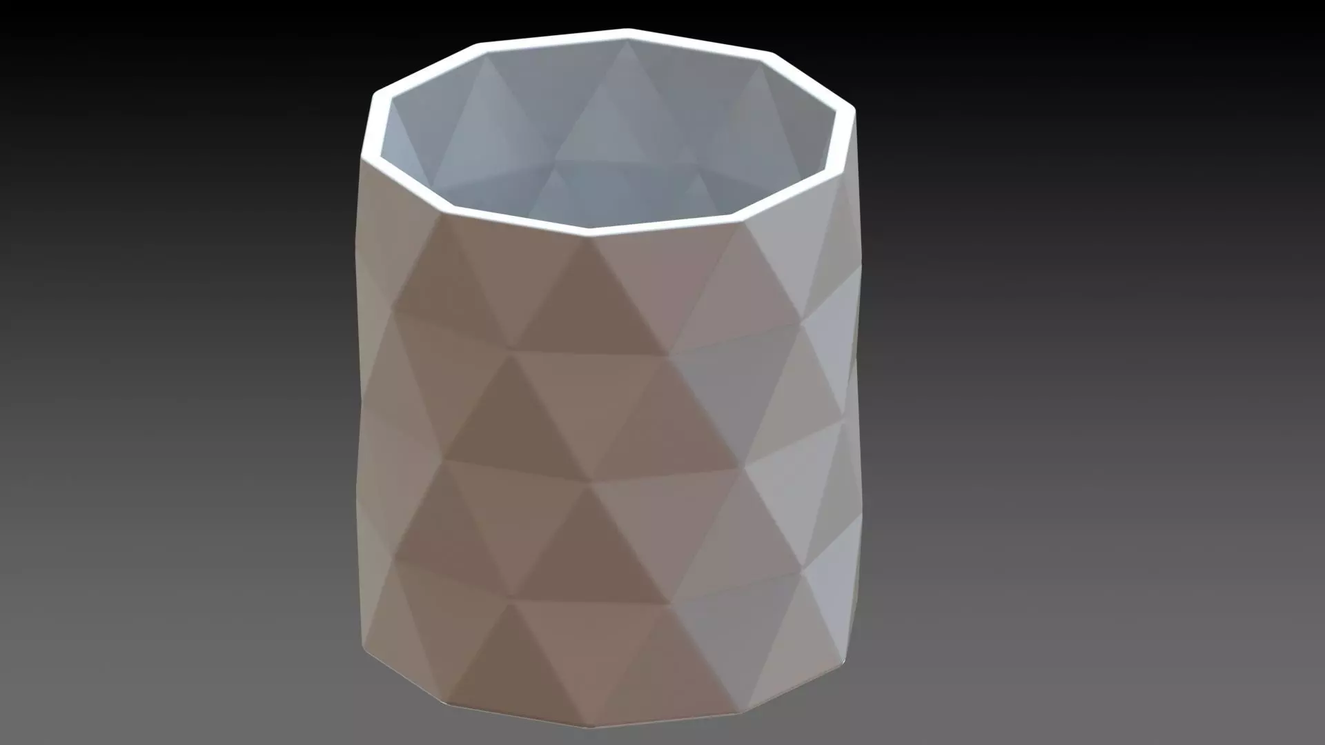 Triangle vase penholder 3D print model_0