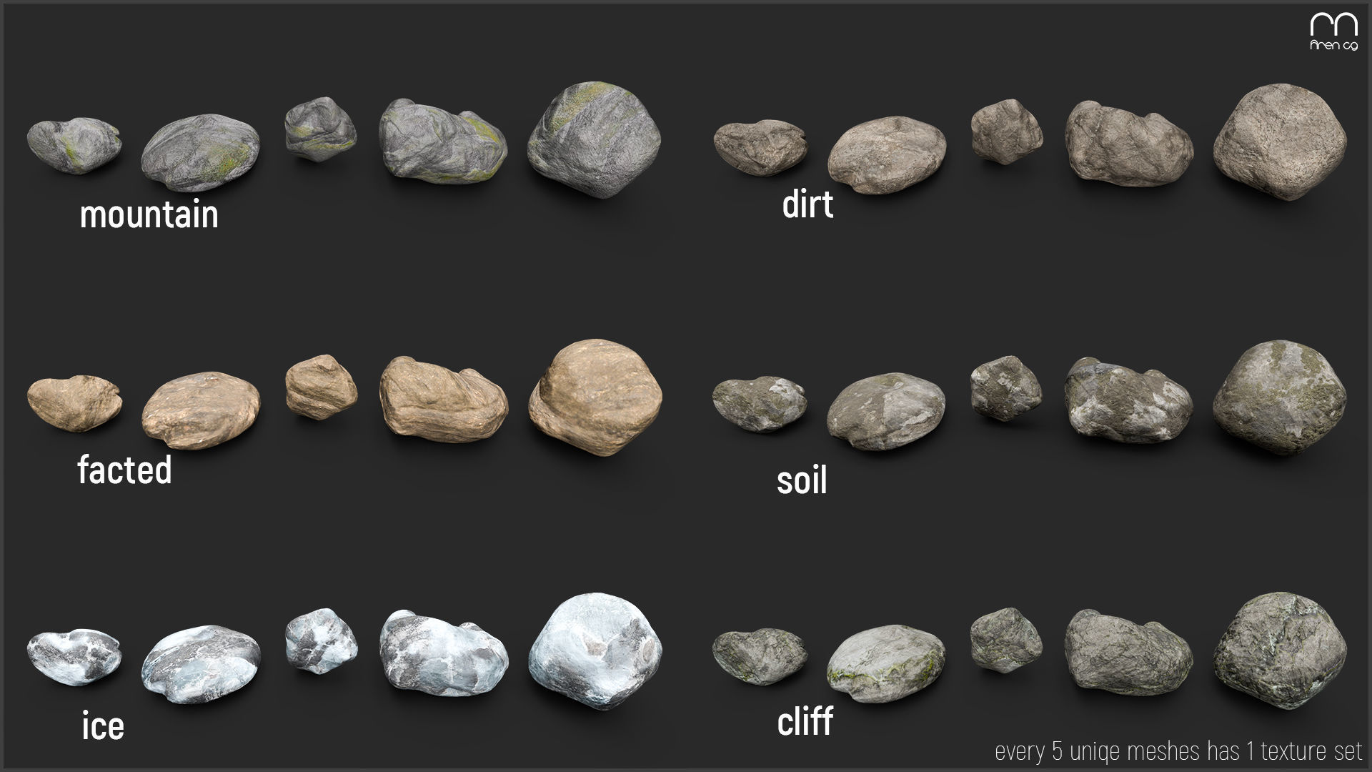 Ac Rocks -Unity Low-poly 3D model_13