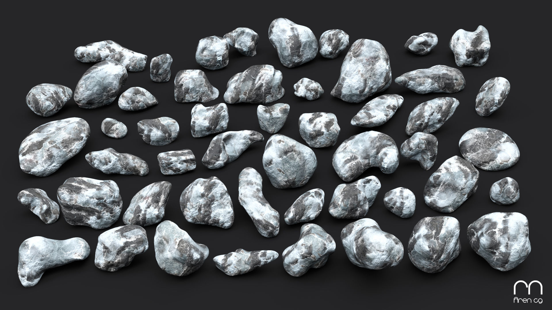 Ac Rocks -Unity Low-poly 3D model_5