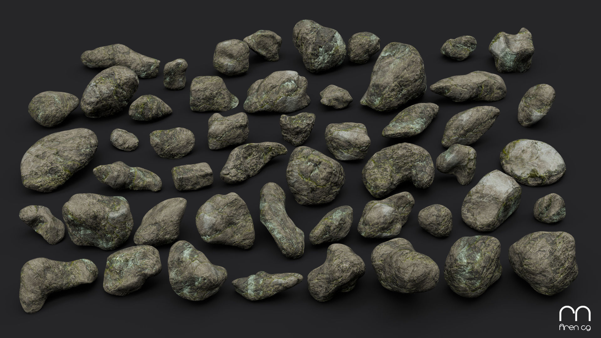 Ac Rocks -Unity Low-poly 3D model_2