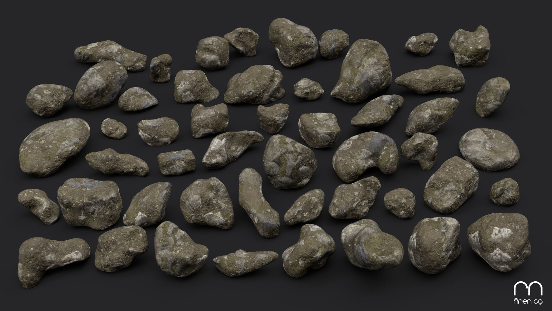 Ac Rocks -Unity Low-poly 3D model_7