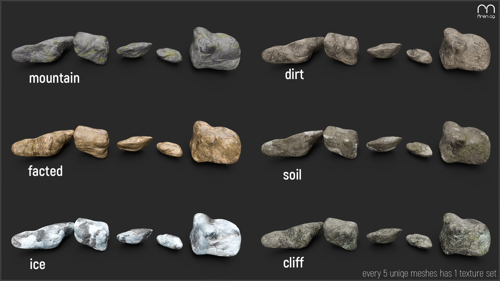 Ac Rocks -Unity Low-poly 3D model_14