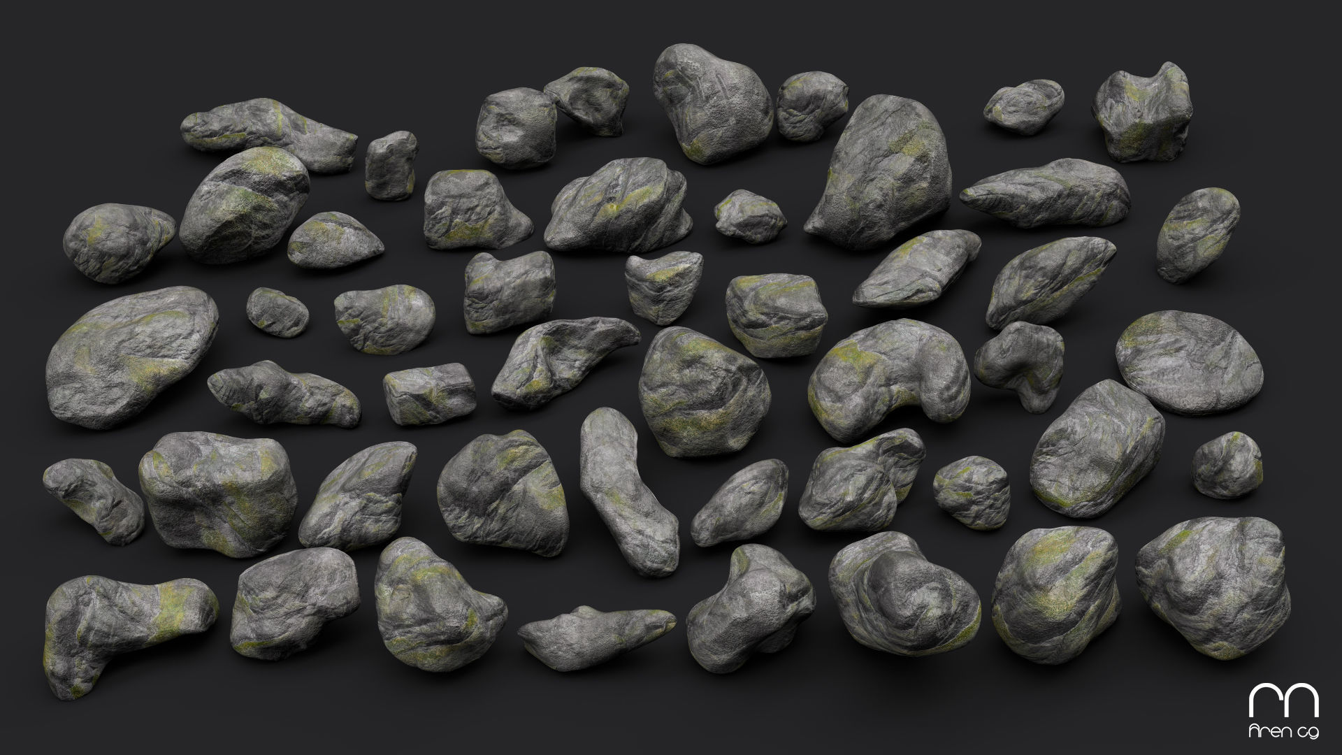 Ac Rocks -Unity Low-poly 3D model_6