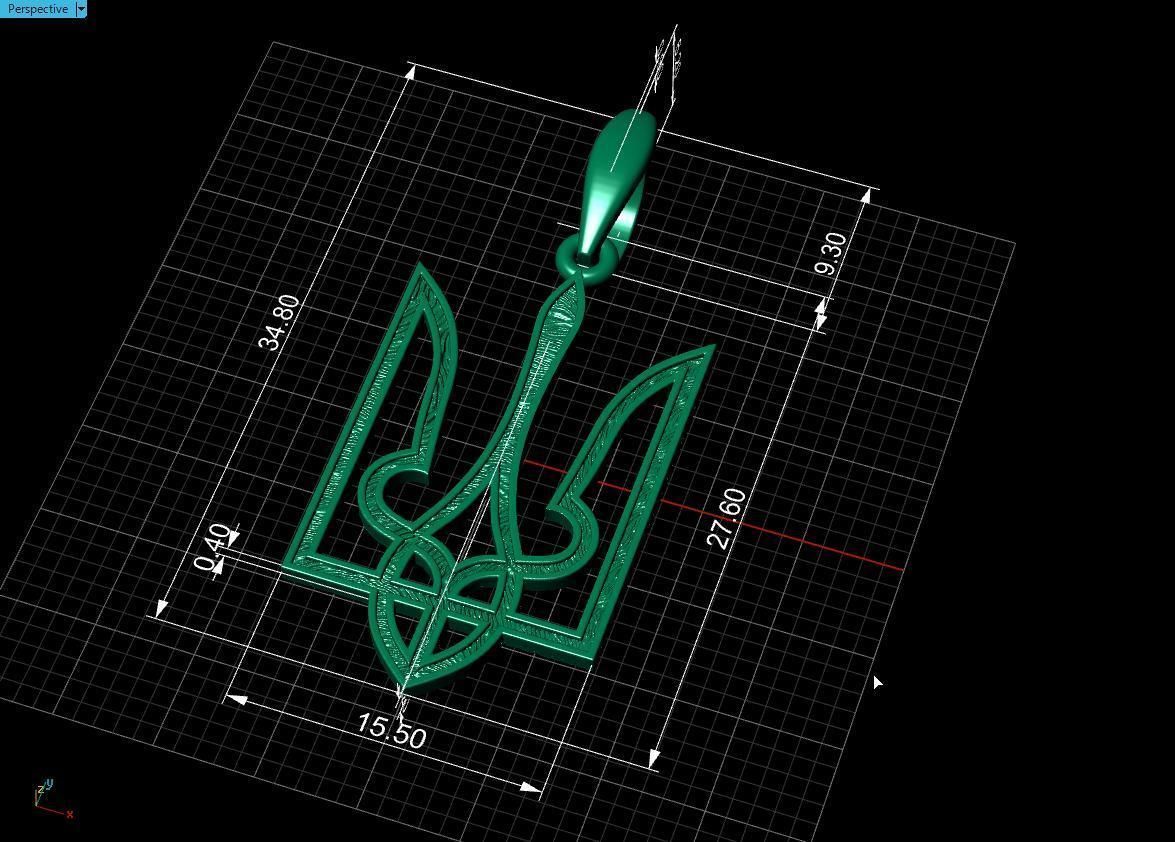 Ukrainian Trident  3D print model_21