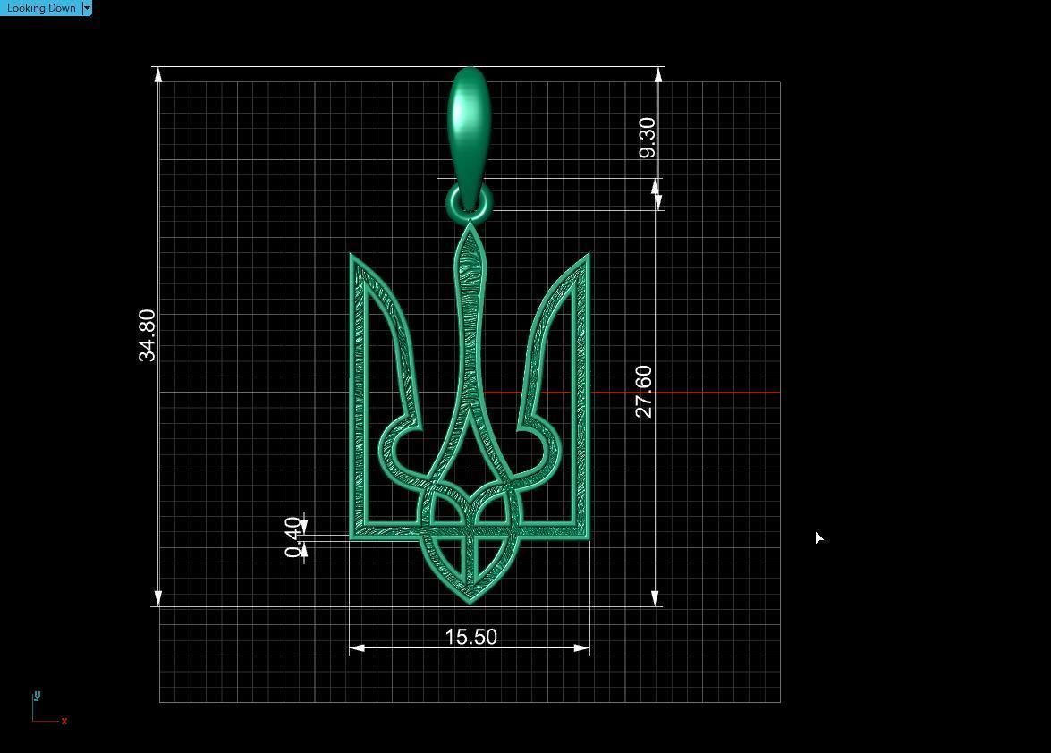 Ukrainian Trident  3D print model_19