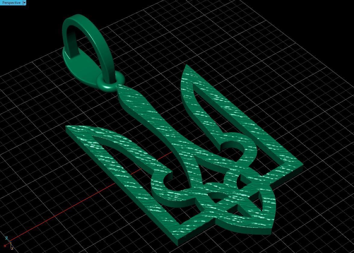 Ukrainian Trident  3D print model_9