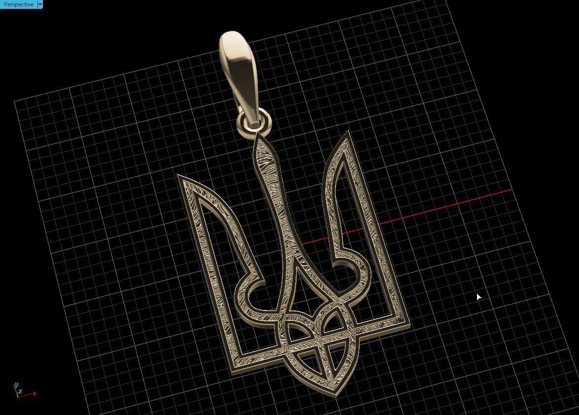 Ukrainian Trident  3D print model_12