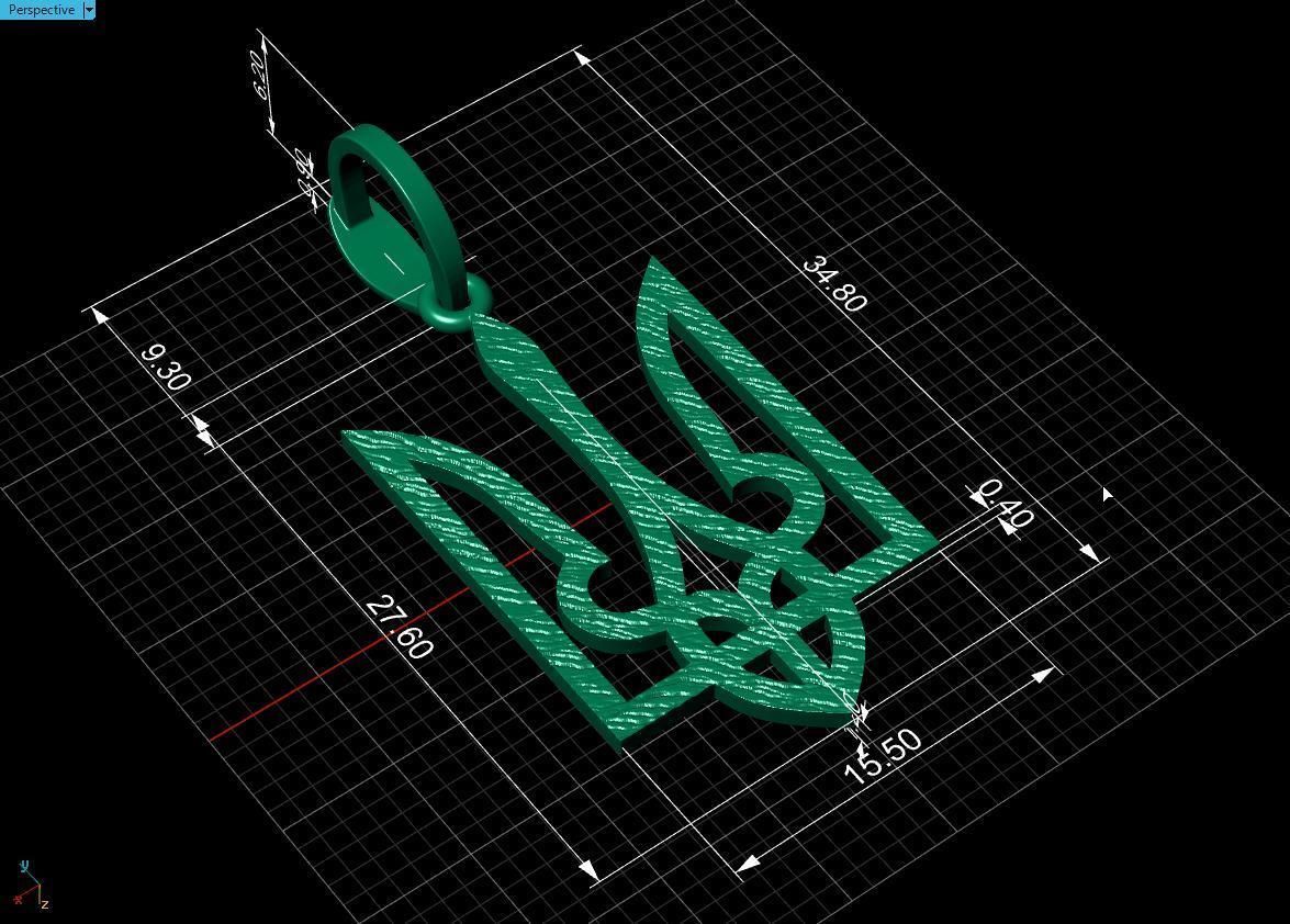 Ukrainian Trident  3D print model_20