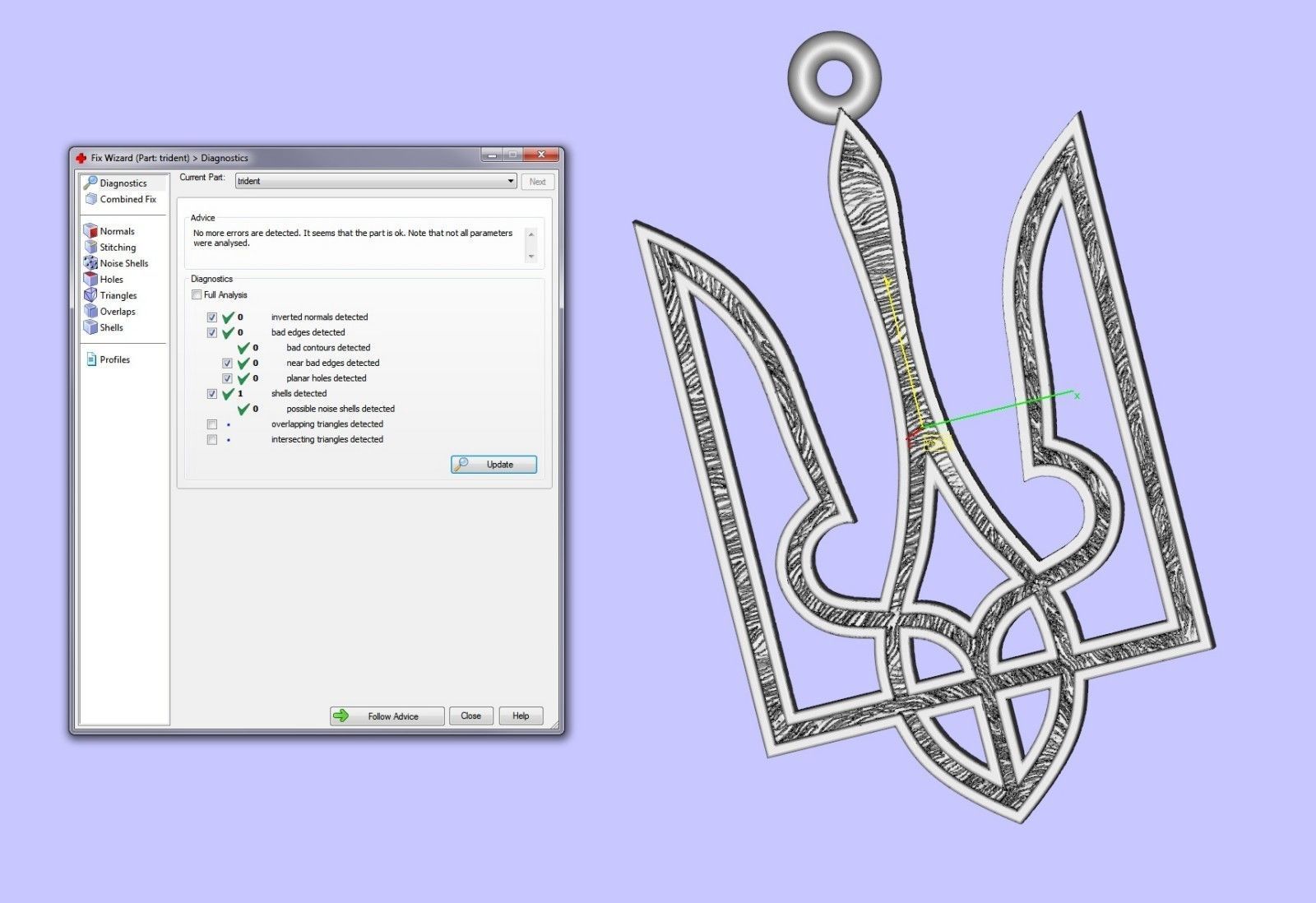 Ukrainian Trident  3D print model_23