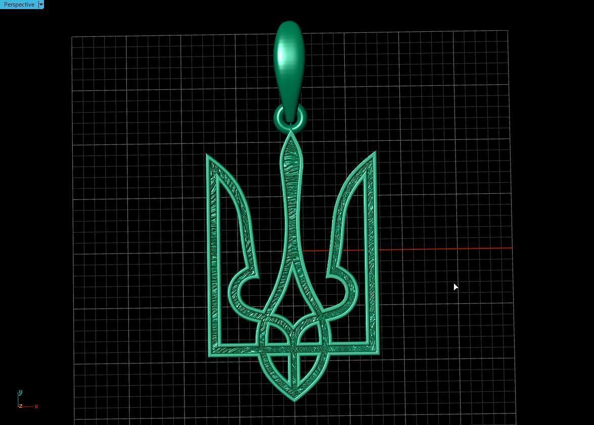 Ukrainian Trident  3D print model_8