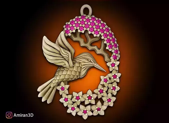 Hummingbird Pendant 3D print model