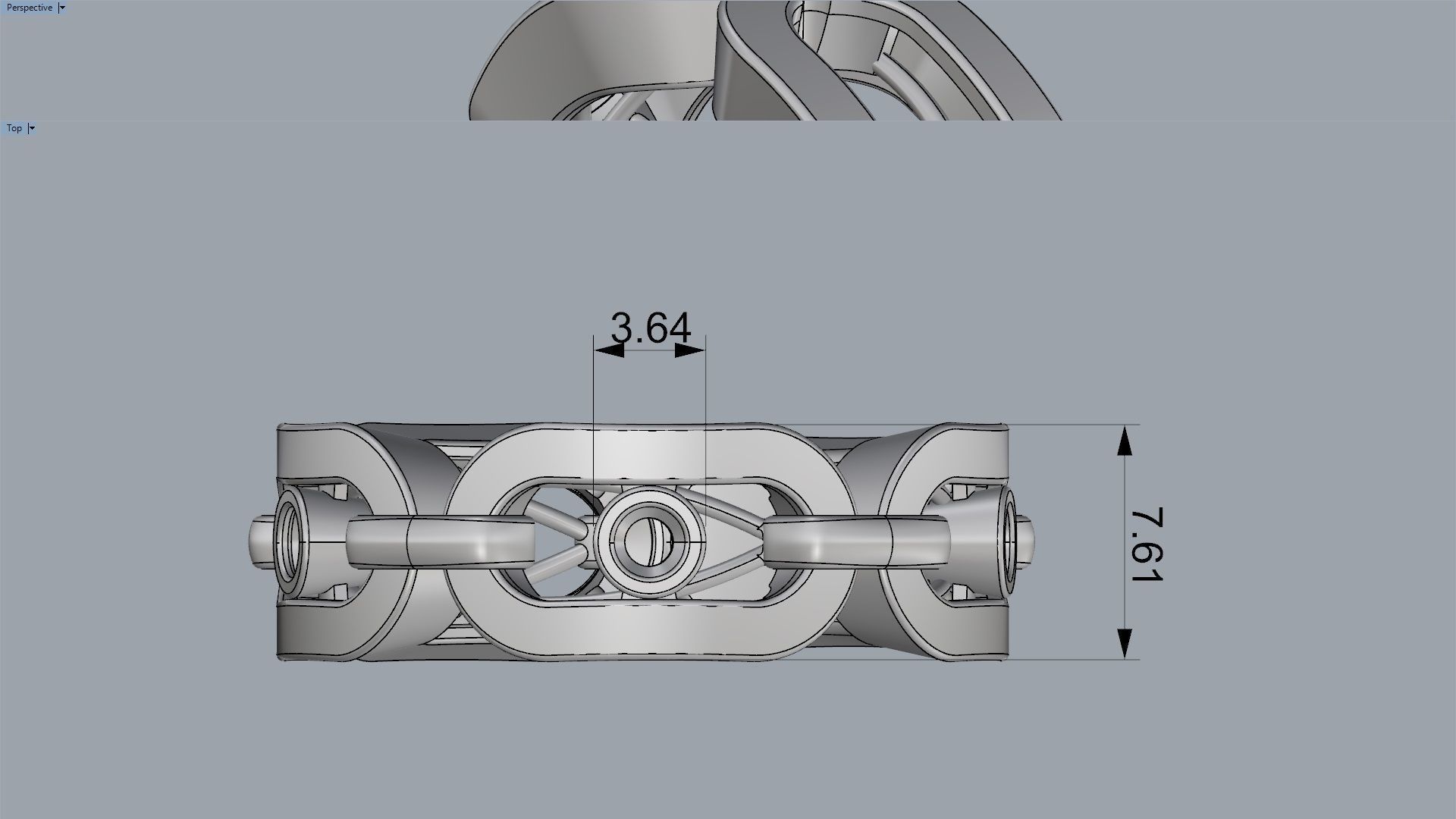 move link ring 17 5mm size 3D print model_10