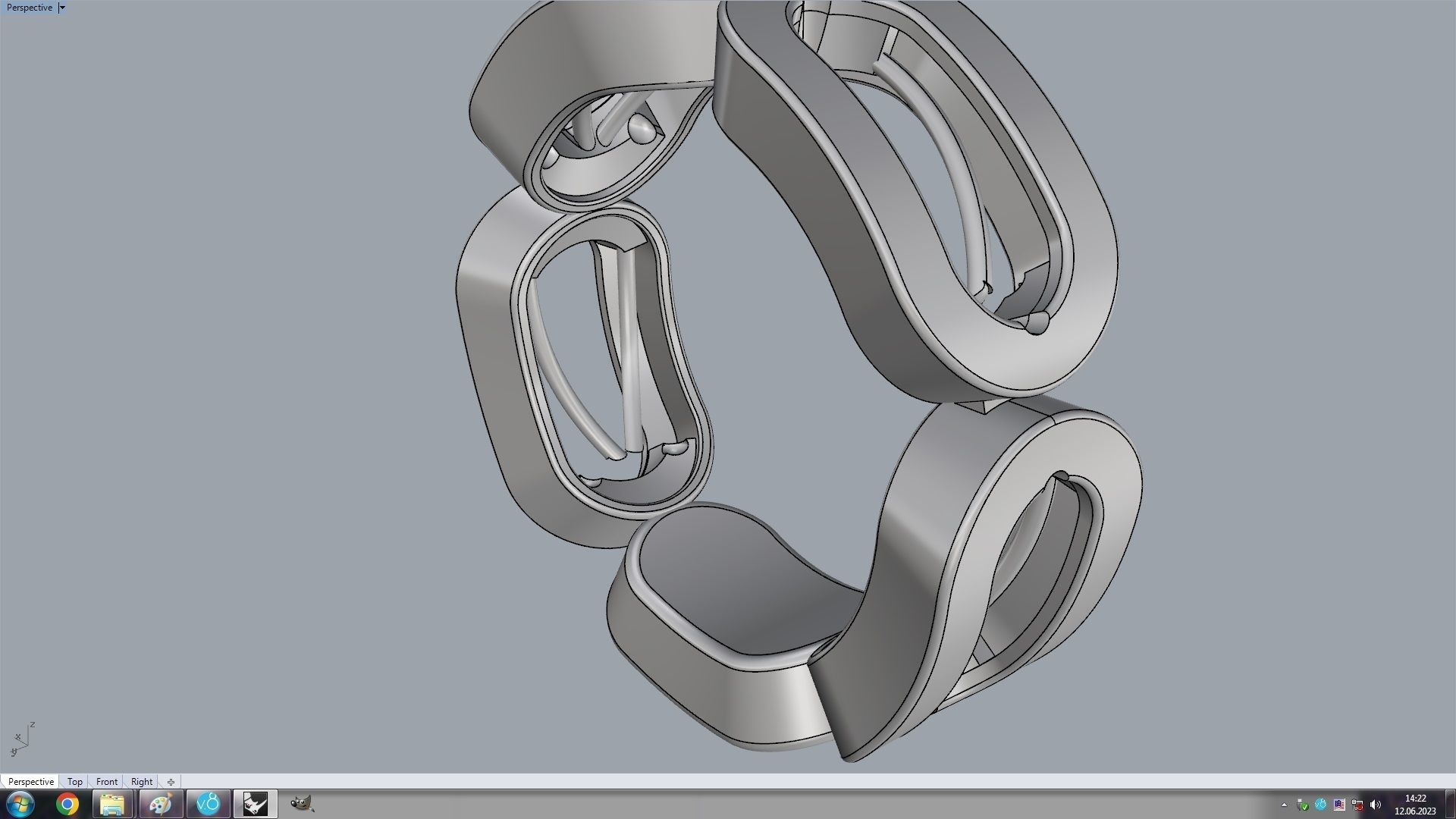 move link ring 17 5mm size 3D print model_6