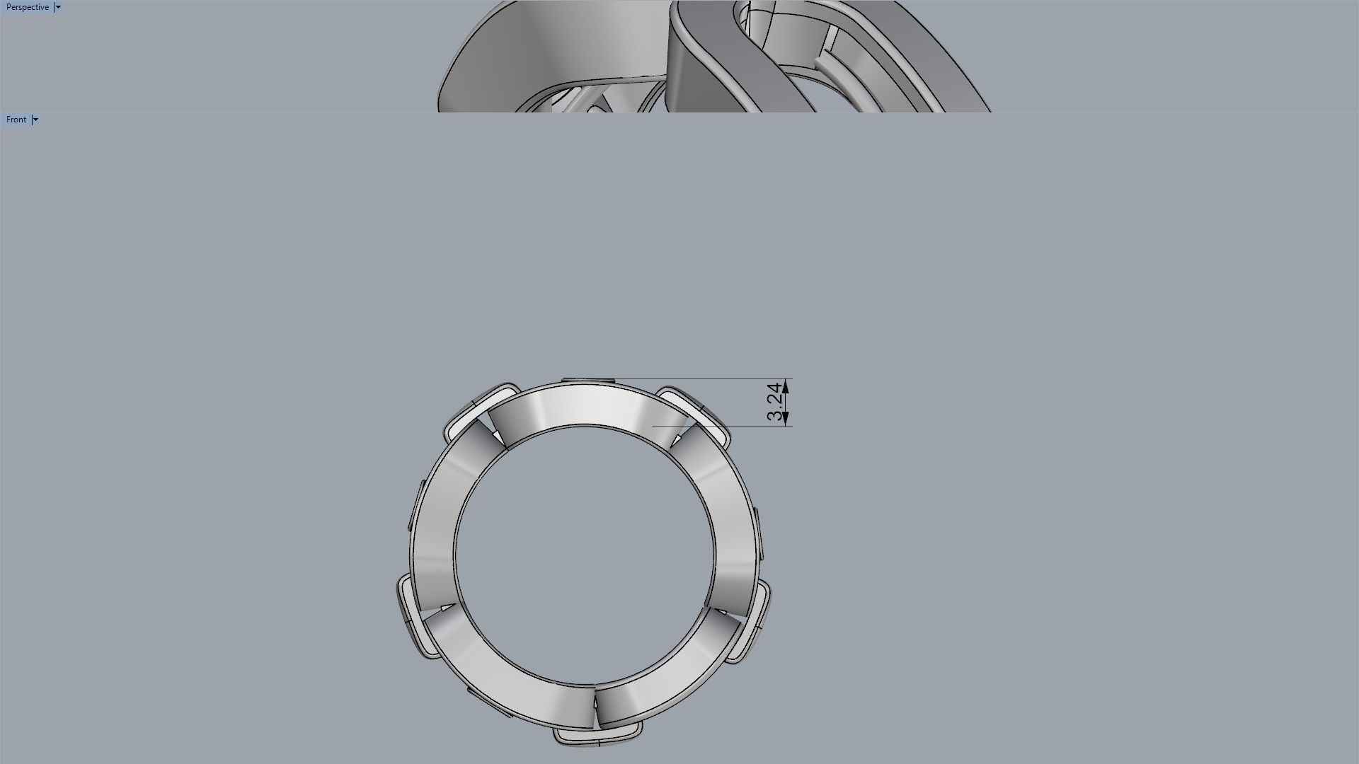 move link ring 17 5mm size 3D print model_11