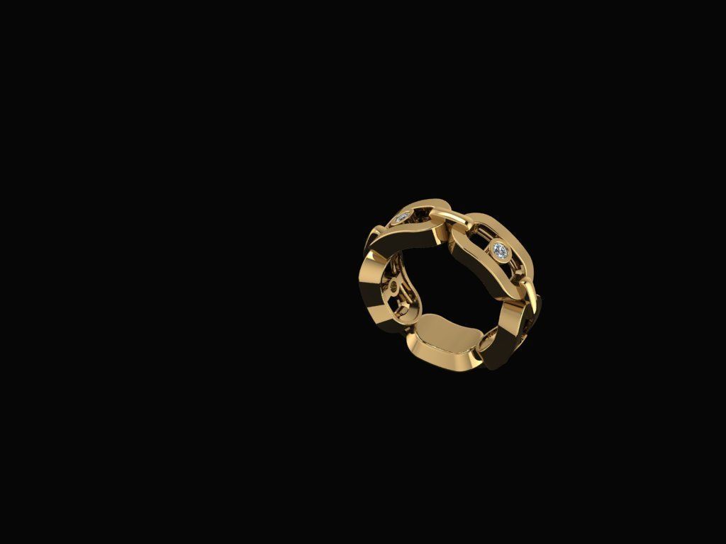 move link ring 17 5mm size 3D print model_2