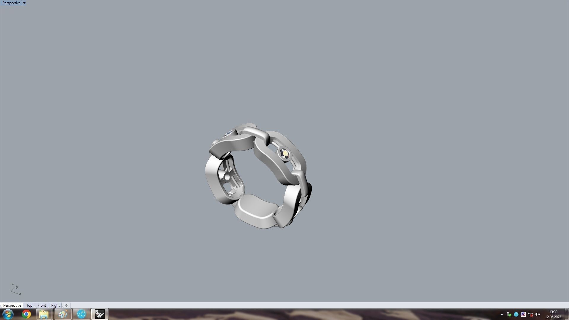 move link ring 17 5mm size 3D print model_3