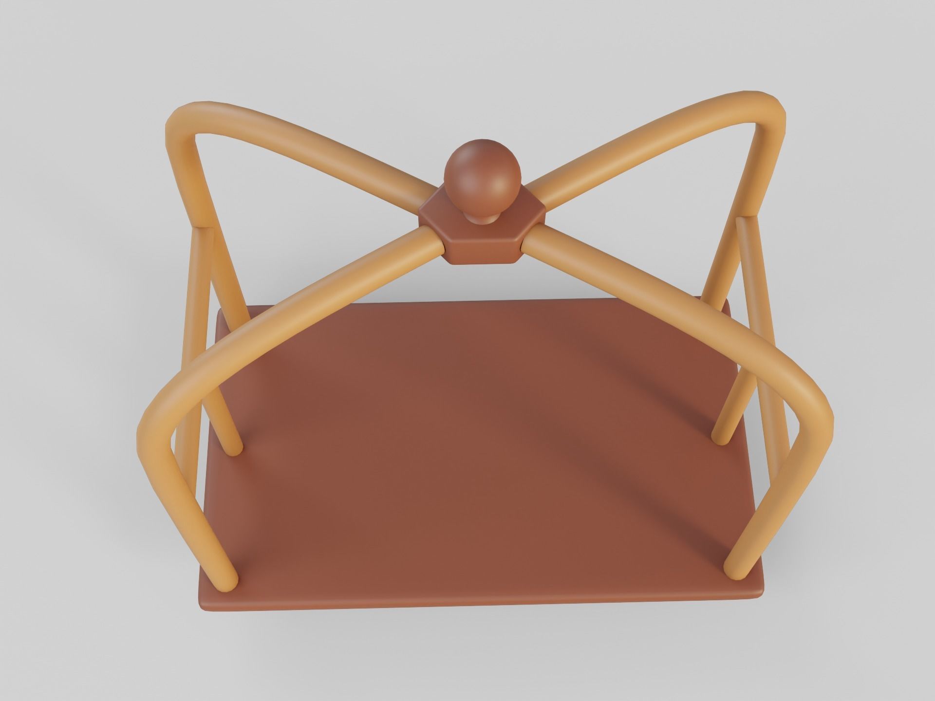 Cartoon Style Hotel Trolley and Suitcase 3D model_4