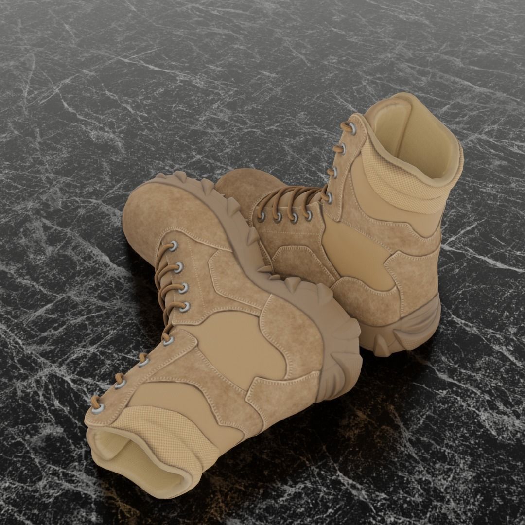 TURKISH COMMANDER BOOTS 3D - ANAFARTALAR Low-poly 3D model_4