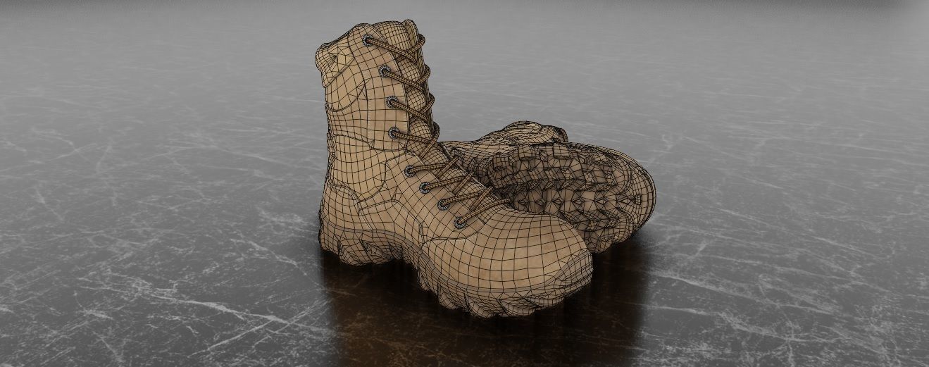 TURKISH COMMANDER BOOTS 3D - ANAFARTALAR Low-poly 3D model_8
