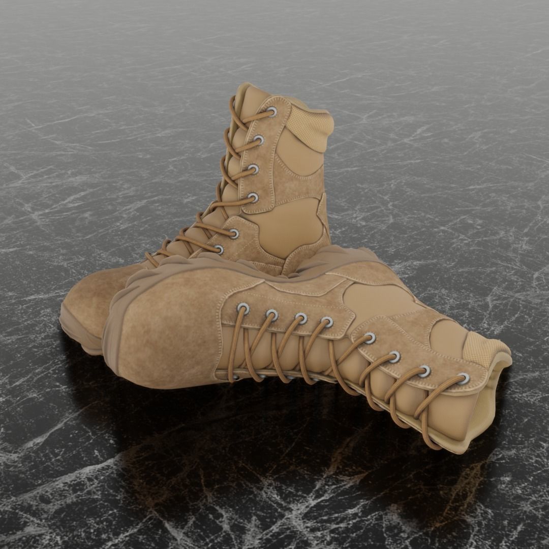 TURKISH COMMANDER BOOTS 3D - ANAFARTALAR Low-poly 3D model_1