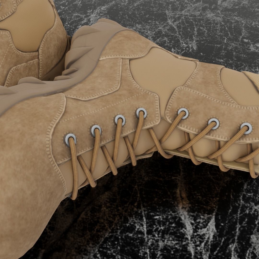 TURKISH COMMANDER BOOTS 3D - ANAFARTALAR Low-poly 3D model_6