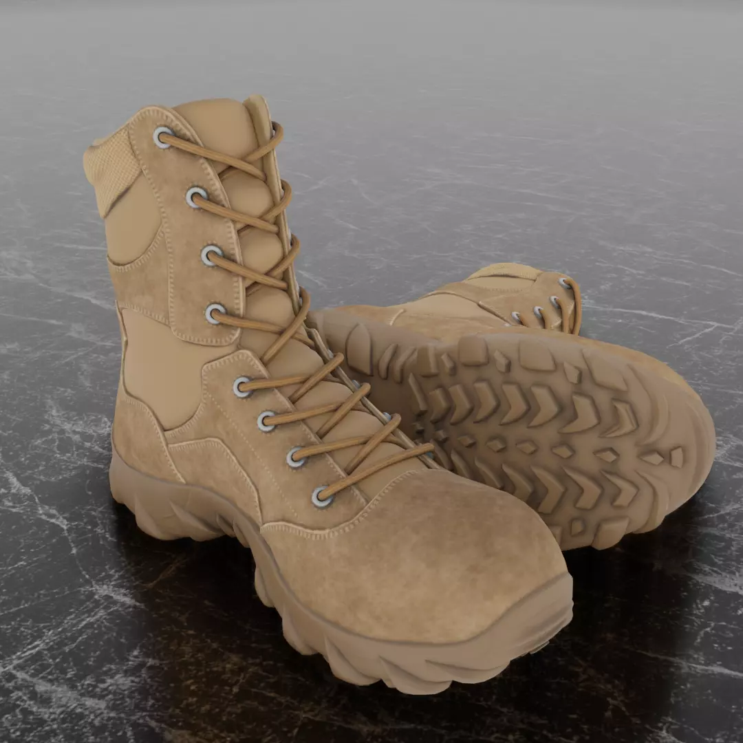 TURKISH COMMANDER BOOTS 3D - ANAFARTALAR Low-poly 3D model_0