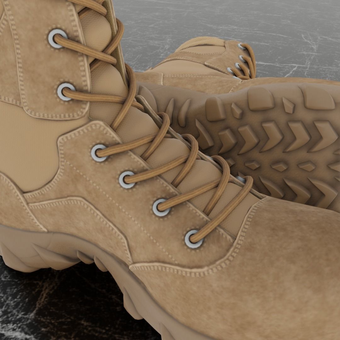 TURKISH COMMANDER BOOTS 3D - ANAFARTALAR Low-poly 3D model_7