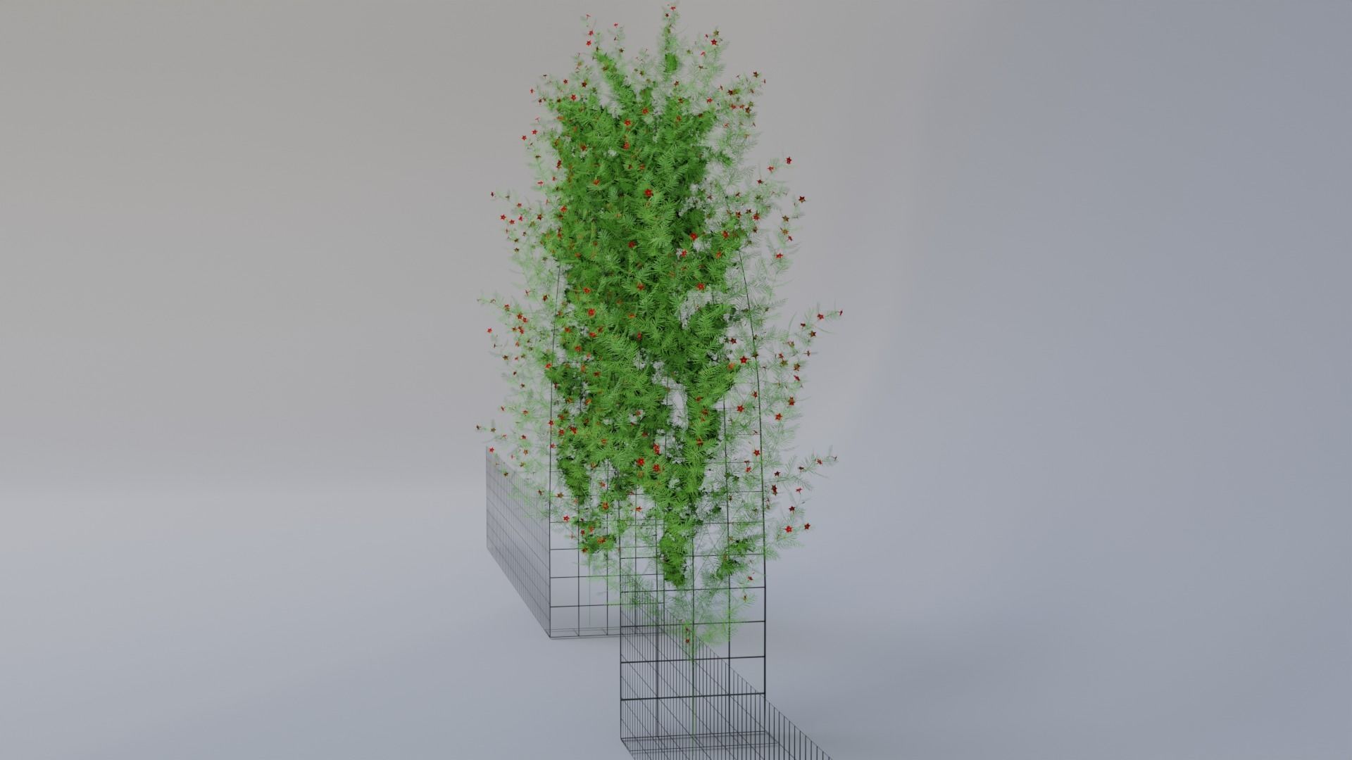3d Gate With Flower 02 3D model_3